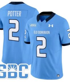 Jaxon Potter Jersey #2 Old Dominion Monarchs 2026 Limited All Stitched by My Store NCAA Football Jerseys