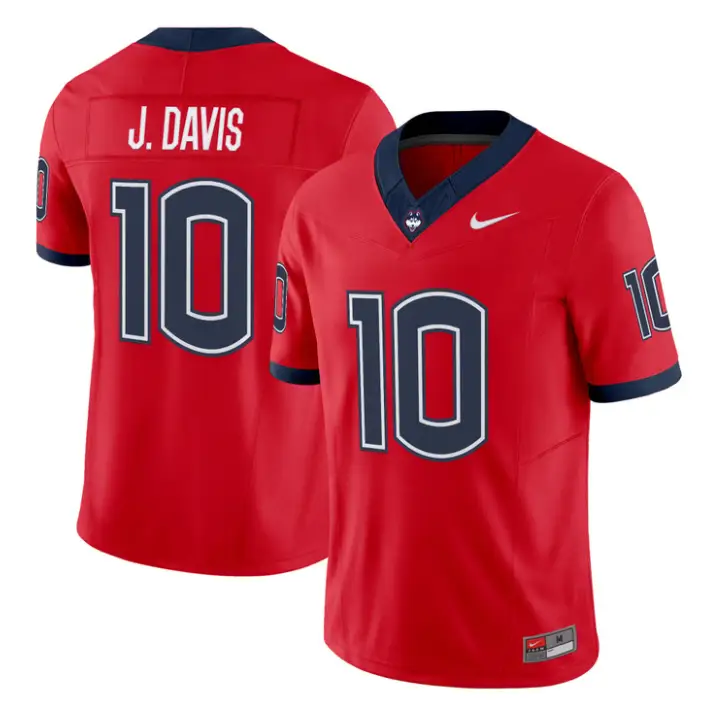 Jayden Davis Jersey #10 UConn Huskies 2026 Vapor Limited Football All Stitched 1 Jayden Davis Jersey #10 UConn Huskies 2026 Vapor Limited Football All Stitched by My Store NCAA Football Jerseys