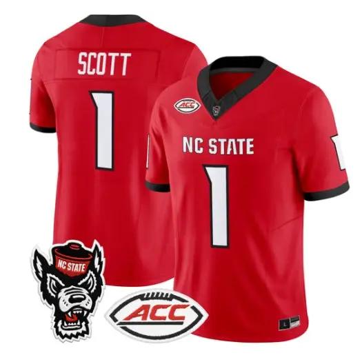 Jayden Duke Scott Jersey #1 NC State Wolfpack 2026 Limited Stitched 2 Jayden Duke Scott Jersey #1 NC State Wolfpack 2026 Limited Stitched by My Store NCAA Football Jerseys