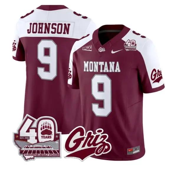 Jaylen Johnson Jersey #9 Montana Grizzlies 2026 Limited All Stitched 3 Jaylen Johnson Jersey #9 Montana Grizzlies 2026 Limited All Stitched by My Store NCAA Football Jerseys
