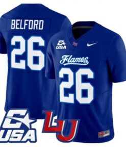 Jaylin Belford Jersey #26 Liberty Flames 2026 Vapor Limited Stitched 7 Jaylin Belford Jersey #26 Liberty Flames 2026 Vapor Limited Stitched by My Store NCAA Football Jerseys