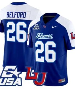 Jaylin Belford Jersey #26 Liberty Flames 2026 Vapor Limited Stitched by My Store NCAA Football Jerseys