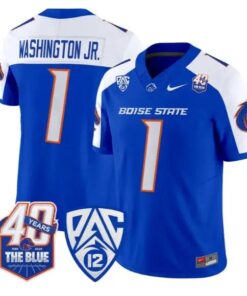Jerico Washington Jr. Jersey #1 Boise State Broncos 2026 Stitched by My Store NCAA Football Jerseys