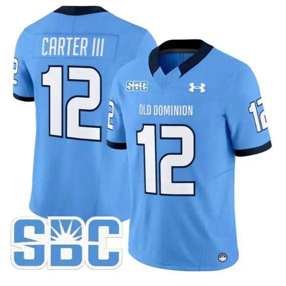 Jerome Carter III Jersey #12 Old Dominion Monarchs 2026 All Stitched by My Store NCAA Football Jerseys