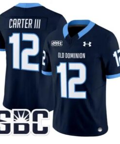 Jerome Carter III Jersey #12 Old Dominion Monarchs 2026 All Stitched by My Store NCAA Football Jerseys