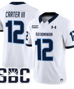 Jerome Carter III Jersey #12 Old Dominion Monarchs 2026 All Stitched by My Store NCAA Football Jerseys