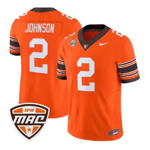 JoJo Johnson #2 Bowling Green Falcons Jersey 2026 Vapor All Stitched 4 JoJo Johnson #2 Bowling Green Falcons Jersey 2026 Vapor All Stitched by My Store NCAA Football Jerseys