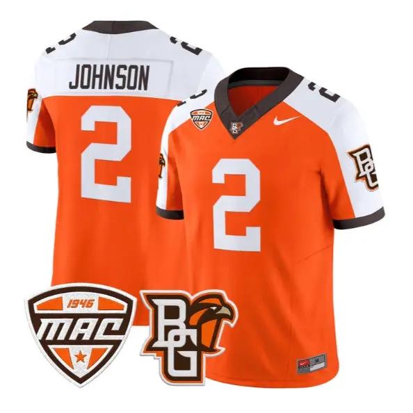 JoJo Johnson #2 Bowling Green Falcons Jersey 2026 Vapor All Stitched 3 JoJo Johnson #2 Bowling Green Falcons Jersey 2026 Vapor All Stitched by My Store NCAA Football Jerseys