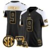 Joe Burrow #9 LSU Tigers 2026 Louisiana Patch Gold Vapor Stitched by My Store NCAA Football Jerseys