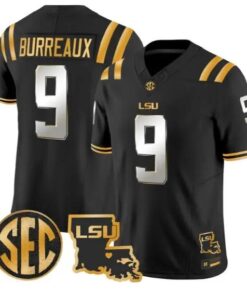 Joe Burrow #9 LSU Tigers 2026 Louisiana Patch Gold Vapor Stitched 7 Joe Burrow #9 LSU Tigers 2026 Louisiana Patch Gold Vapor Stitched by My Store NCAA Football Jerseys