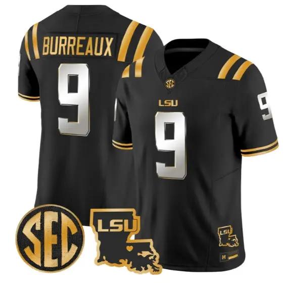 Joe Burrow #9 LSU Tigers 2026 Louisiana Patch Gold Vapor Stitched 3 Joe Burrow #9 LSU Tigers 2026 Louisiana Patch Gold Vapor Stitched by My Store NCAA Football Jerseys