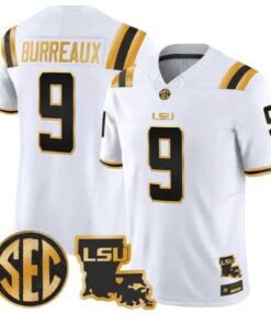 Joe Burrow #9 LSU Tigers 2026 Louisiana Patch Gold Vapor Stitched 8 Joe Burrow #9 LSU Tigers 2026 Louisiana Patch Gold Vapor Stitched by My Store NCAA Football Jerseys