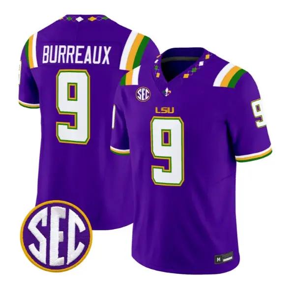 Joe Burrow #9 LSU Tigers Jersey 2026 Mardi Gras Edition All Stitched 2 Joe Burrow #9 LSU Tigers Jersey 2026 Mardi Gras Edition All Stitched by My Store NCAA Football Jerseys