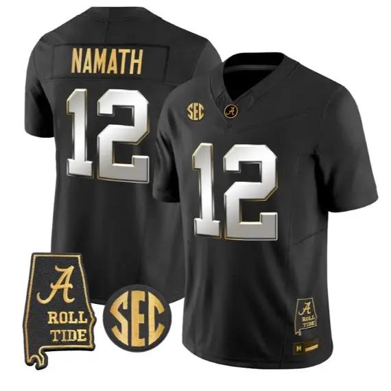Joe Namath #12 Alabama Crimson Tide Jersey 2026 Alabama Map Stitched 3 Joe Namath #12 Alabama Crimson Tide Jersey 2026 Alabama Map Stitched by My Store NCAA Football Jerseys