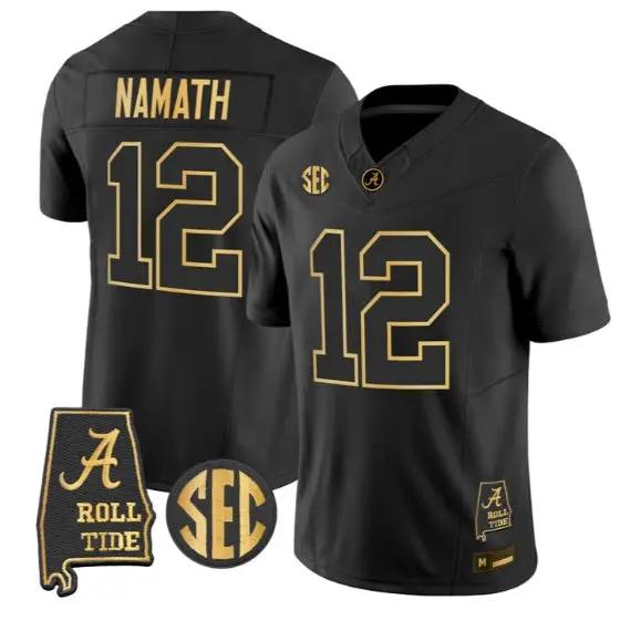 Joe Namath #12 Alabama Crimson Tide Jersey 2026 Alabama Map Stitched 2 Joe Namath #12 Alabama Crimson Tide Jersey 2026 Alabama Map Stitched by My Store NCAA Football Jerseys