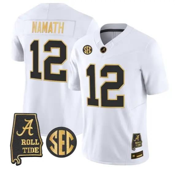 Joe Namath #12 Alabama Crimson Tide Jersey 2026 Alabama Map Stitched 4 Joe Namath #12 Alabama Crimson Tide Jersey 2026 Alabama Map Stitched by My Store NCAA Football Jerseys