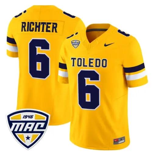 John Alan RichterJersey #6 Toledo Rockets 2026 Vapor Limited Stitched by My Store NCAA Football Jerseys