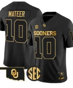 John Mateer #10 Oklahoma Sooners Jersey 2026 Limited All Stitched 6 John Mateer #10 Oklahoma Sooners Jersey 2026 Limited All Stitched by My Store NCAA Football Jerseys