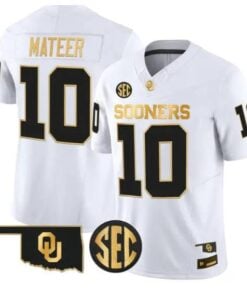 John Mateer #10 Oklahoma Sooners Jersey 2026 Limited All Stitched 8 John Mateer #10 Oklahoma Sooners Jersey 2026 Limited All Stitched by My Store NCAA Football Jerseys