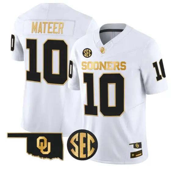 John Mateer #10 Oklahoma Sooners Jersey 2026 Limited All Stitched 4 John Mateer #10 Oklahoma Sooners Jersey 2026 Limited All Stitched by My Store NCAA Football Jerseys