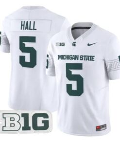 Jordan Hall Jersey #5 Michigan State Spartans 2026 Limited Stitched by My Store NCAA Football Jerseys
