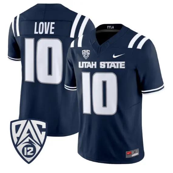Jordan Love Jersey #10 Utah State Aggies 2026 Vapor Limited Stitched 2 Jordan Love Jersey #10 Utah State Aggies 2026 Vapor Limited Stitched by My Store NCAA Football Jerseys