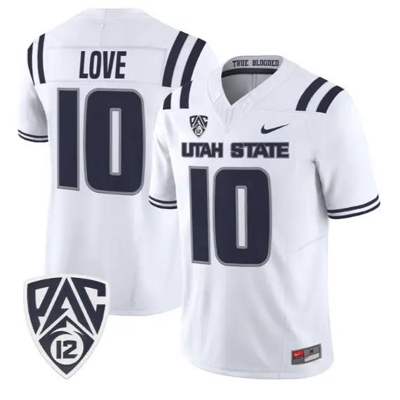 Jordan Love Jersey #10 Utah State Aggies 2026 Vapor Limited Stitched 3 Jordan Love Jersey #10 Utah State Aggies 2026 Vapor Limited Stitched by My Store NCAA Football Jerseys