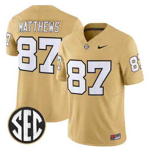 Jordan Matthews Jersey #87 Vanderbilt Commodores 2026 Vapor Stitched 3 Jordan Matthews Jersey #87 Vanderbilt Commodores 2026 Vapor Stitched by My Store NCAA Football Jerseys
