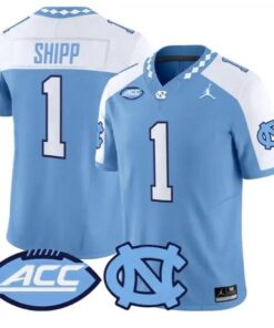 Jordan Shipp Jersey #1 North Carolina Tar Heels 2026 Limited Stitched by My Store NCAA Football Jerseys