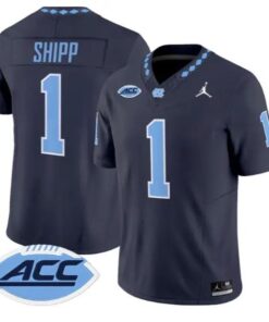 Jordan Shipp Jersey #1 North Carolina Tar Heels 2026 Limited Stitched by My Store NCAA Football Jerseys