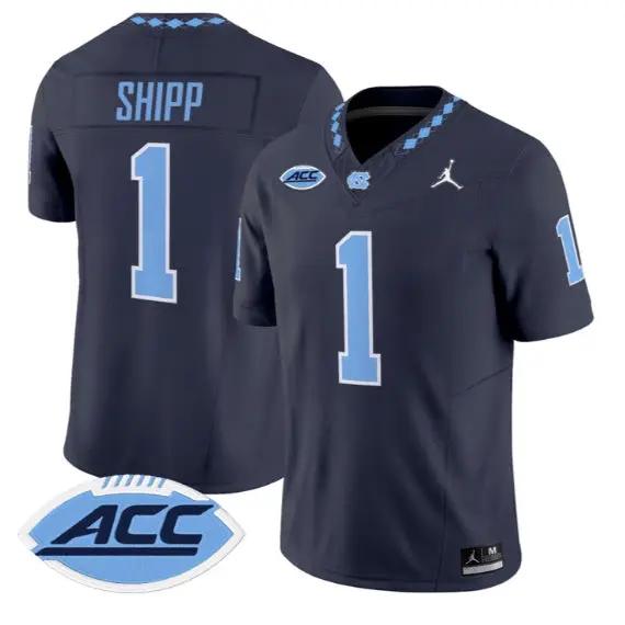 Jordan Shipp Jersey #1 North Carolina Tar Heels 2026 Limited Stitched by My Store NCAA Football Jerseys