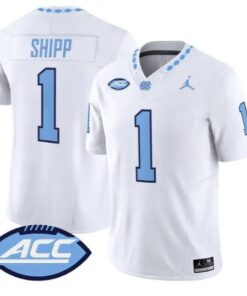 Jordan Shipp Jersey #1 North Carolina Tar Heels 2026 Limited Stitched by My Store NCAA Football Jerseys