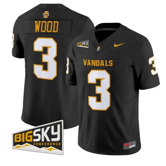Joshua Wood #3 Idaho Vandals Jersey 2026 Vapor Limited All Stitched 2 Joshua Wood #3 Idaho Vandals Jersey 2026 Vapor Limited All Stitched by My Store NCAA Football Jerseys