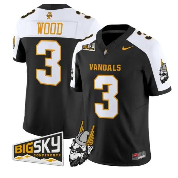 Joshua Wood #3 Idaho Vandals Jersey 2026 Vapor Limited All Stitched 1 Joshua Wood #3 Idaho Vandals Jersey 2026 Vapor Limited All Stitched by My Store NCAA Football Jerseys