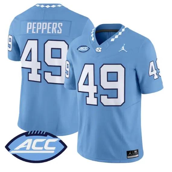 Julius Peppers Jersey #49 North Carolina Tar Heels 2026 All Stitched by My Store NCAA Football Jerseys