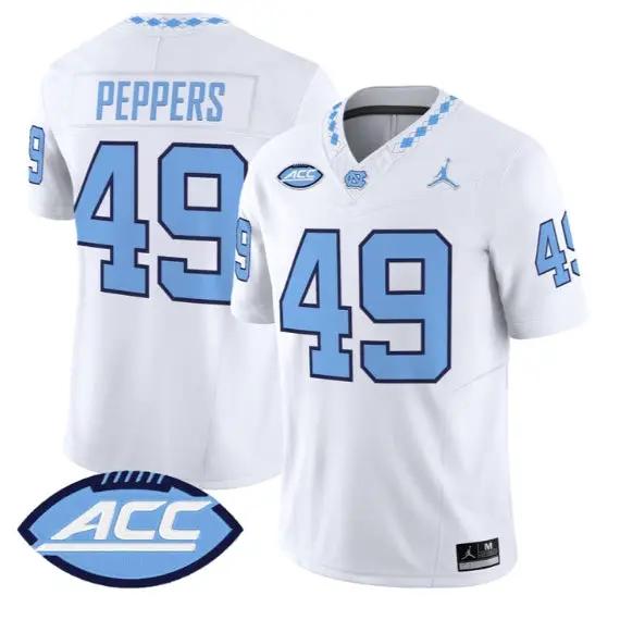 Julius Peppers Jersey #49 North Carolina Tar Heels 2026 All Stitched by My Store NCAA Football Jerseys