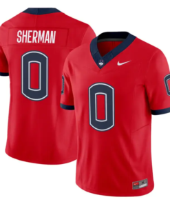 K'Von Sherman Jersey #0 UConn Huskies 2026 Vapor Limited Football All Stitched by My Store NCAA Football Jerseys