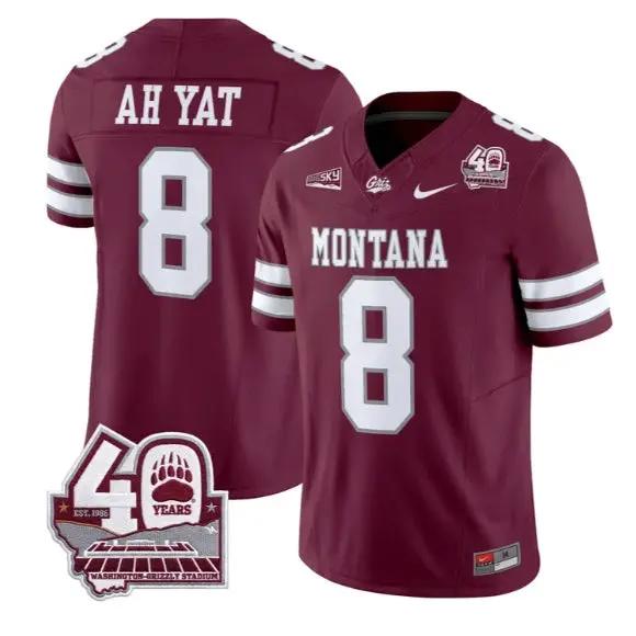 Keali'i Ah Yat Jersey #8 Montana Grizzlies 2026 Limited All Stitched 4 Keali'i Ah Yat Jersey #8 Montana Grizzlies 2026 Limited All Stitched by My Store NCAA Football Jerseys