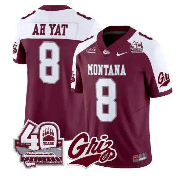 Keali'i Ah Yat Jersey #8 Montana Grizzlies 2026 Limited All Stitched 3 Keali'i Ah Yat Jersey #8 Montana Grizzlies 2026 Limited All Stitched by My Store NCAA Football Jerseys