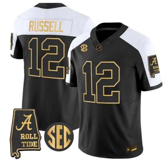 Keelon Russell #12 Alabama Crimson Tide Jersey 2026 Alabama Stitched by My Store NCAA Football Jerseys