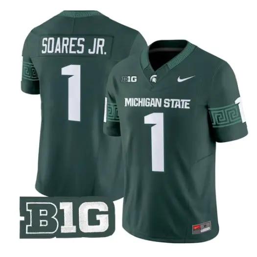 Kenny Soares Jr Jersey #1 Michigan State Spartans 2026 All Stitched 4 Kenny Soares Jr Jersey #1 Michigan State Spartans 2026 All Stitched by My Store NCAA Football Jerseys