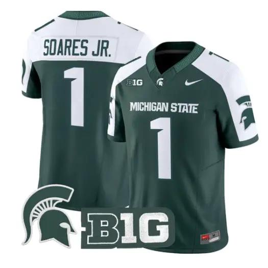 Kenny Soares Jr Jersey #1 Michigan State Spartans 2026 All Stitched 3 Kenny Soares Jr Jersey #1 Michigan State Spartans 2026 All Stitched by My Store NCAA Football Jerseys