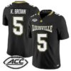 Keyjuan Brown Jersey #5 Louisville Cardinals 2026 For The Ville Vapor Stitched by My Store NCAA Football Jerseys