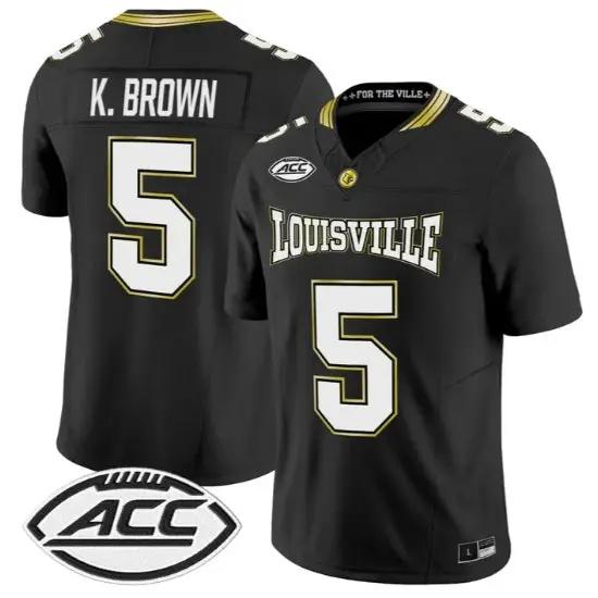 Keyjuan Brown Jersey #5 Louisville Cardinals 2026 For The Ville Vapor Stitched 1 Keyjuan Brown Jersey #5 Louisville Cardinals 2026 For The Ville Vapor Stitched by My Store NCAA Football Jerseys