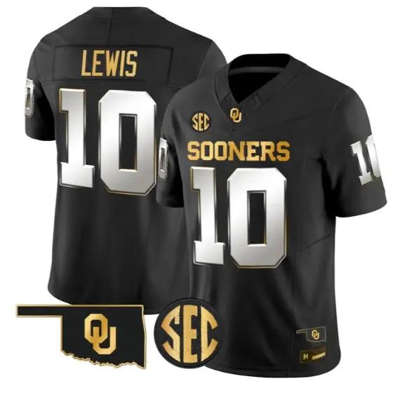 Kip Lewis #10 Oklahoma Sooners Jersey 2026 Vapor Limited Stitched 3 Kip Lewis #10 Oklahoma Sooners Jersey 2026 Vapor Limited Stitched by My Store NCAA Football Jerseys