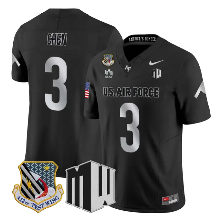 Kyle Chen Jersey #3 Air Force Falcons 2026 Vapor Limited All Stitched 1 Kyle Chen Jersey #3 Air Force Falcons 2026 Vapor Limited All Stitched by My Store NCAA Football Jerseys