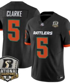 Kymani Clarke Jersey #5 Arizona Rattlers 2026 National Patch Stitched by My Store NCAA Football Jerseys
