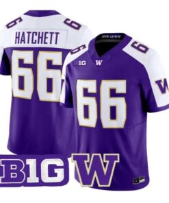 Landen Hatchett #66 Washington Huskies Jersey 2026 Limited Stitched by My Store NCAA Football Jerseys