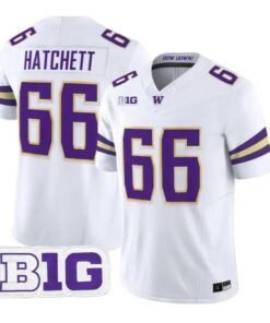 Landen Hatchett #66 Washington Huskies Jersey 2026 Limited Stitched by My Store NCAA Football Jerseys