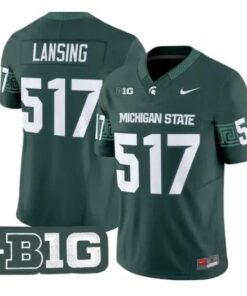 Lansing Jersey #517 Michigan State Spartans 2026 Limited Stitched 9 Lansing Jersey #517 Michigan State Spartans 2026 Limited Stitched by My Store NCAA Football Jerseys